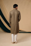 Olive Green Rayon Sequins Threadwork Embroidery Kurta Set