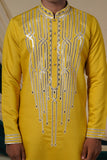 Yellow Fendi Gotta Patti Kurta Set