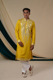 Yellow Fendi Gotta Patti Kurta Set