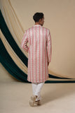 White Multicolour Threadwork Embroidery Kurta Set