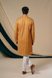 Yellow Georgette Multicolour Threadwork Kurta Set