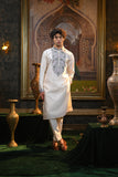 Festive Off White Embroidery New Kurta Set