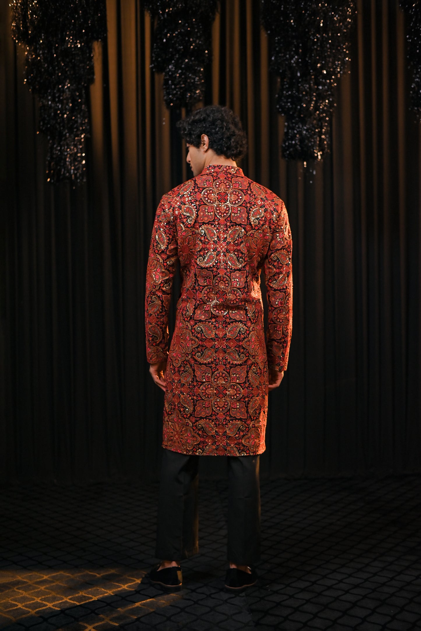 Multicolour Threadwork Embroidery kurta Set