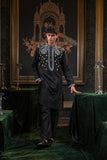 Black Thread Work Embroidery kurta Set