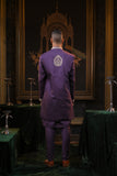 Purple Ethnic Embriodery Kurta Set With Jacket