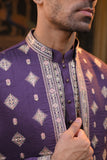 Purple Ethnic Embriodery Kurta Set With Jacket