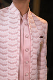 Pale Pink Silk 3 Piece Jodhpuri Set