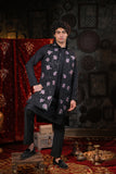 Black festive Multicolour Embroidery Kurta Set