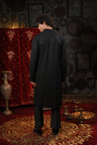 Black Sequins Thread Work Kurta Set