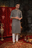 Festive Black Sequins Thread Work Kurta Set