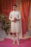 Off White Multicolour Threadwork Embroidery Kurta Set