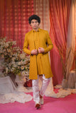 Ethnic Mustard Yellow Kurta Set With jacket