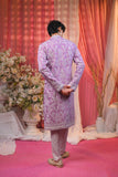 Lavender Embroidery Kurta Set