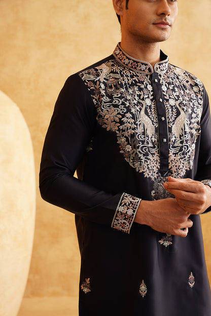 Black Kenzo Kurta Set