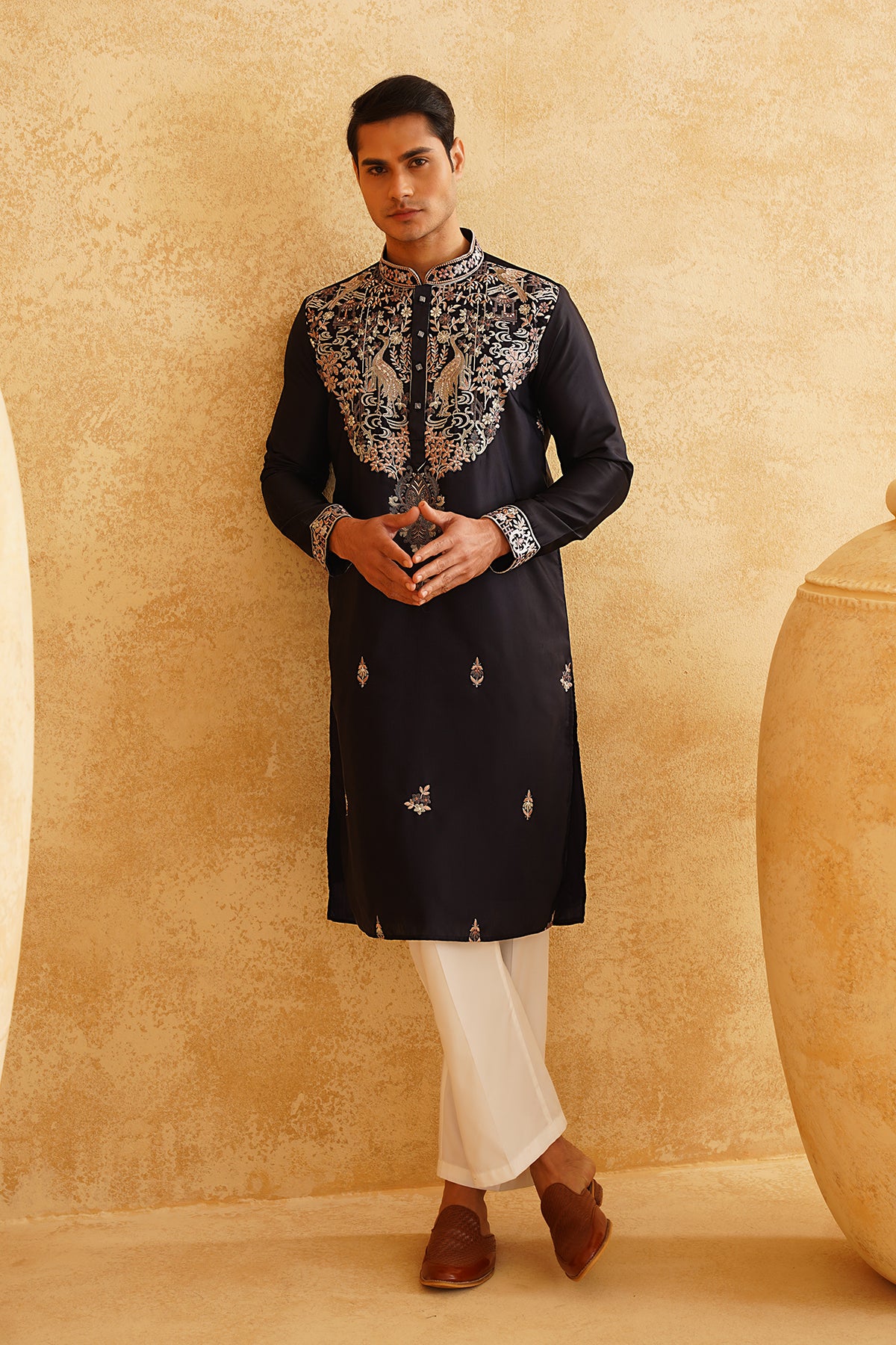 Black Kenzo Kurta Set