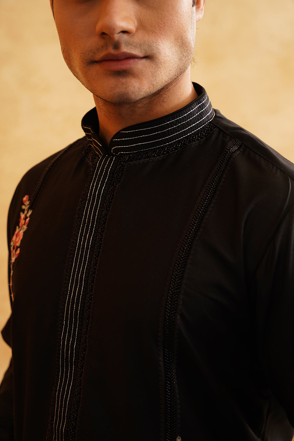 Black Festive Kurta Set