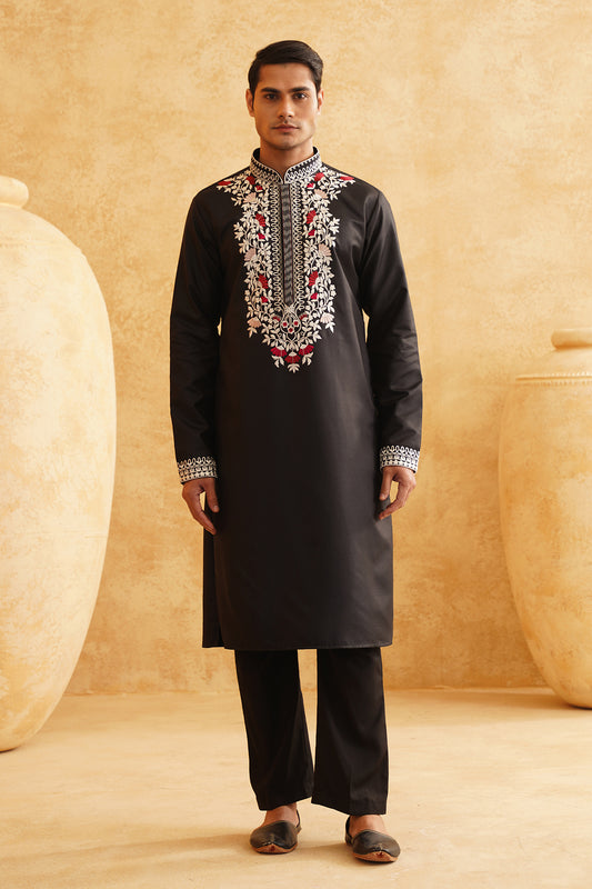 Black Ethnic Kurta Set