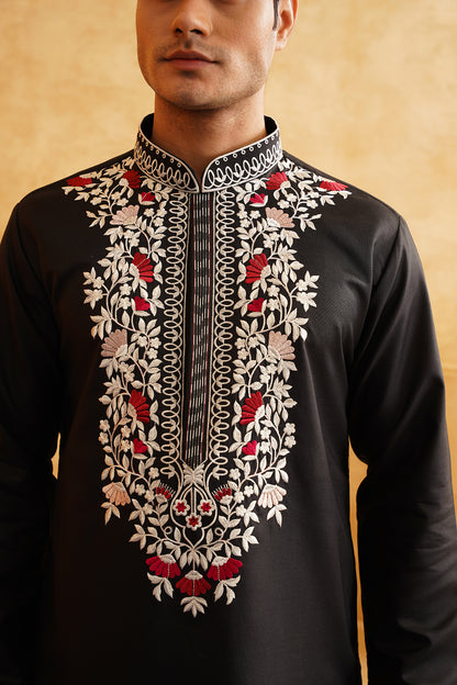 Black Ethnic Kurta Set