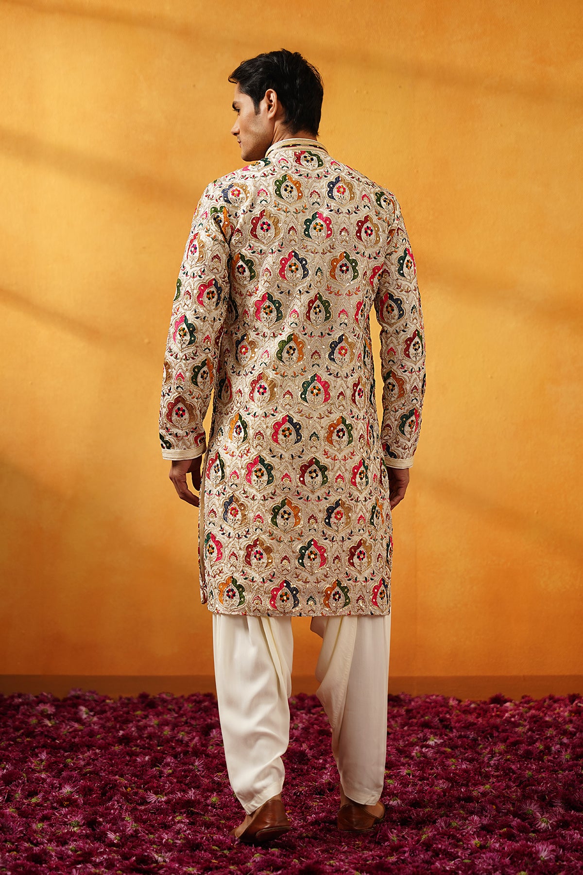 Off White Georgette Kurta Set