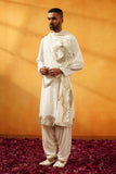 Off White Kurta Set with Dupatta