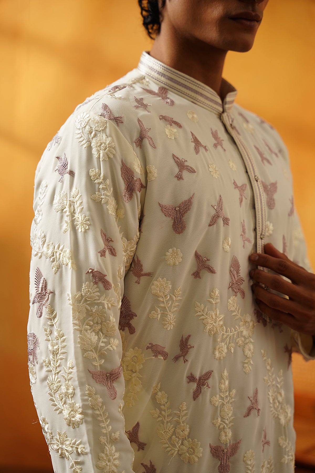Off White Georgette Kurta set