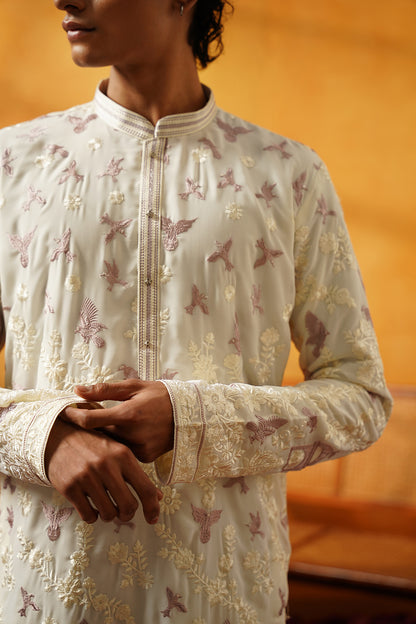 Off White Georgette Kurta set