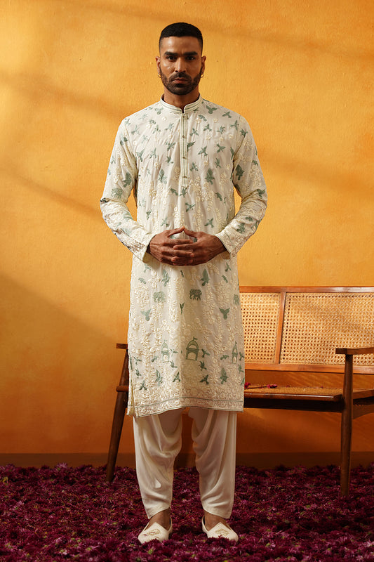Off White  kurta Set