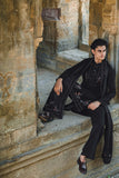 Black Kurta Set with Elegant Thread Work Embroidery and Dupatta