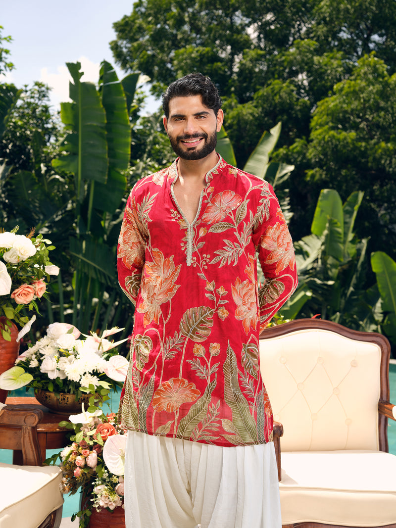 Red kurta for Day 3