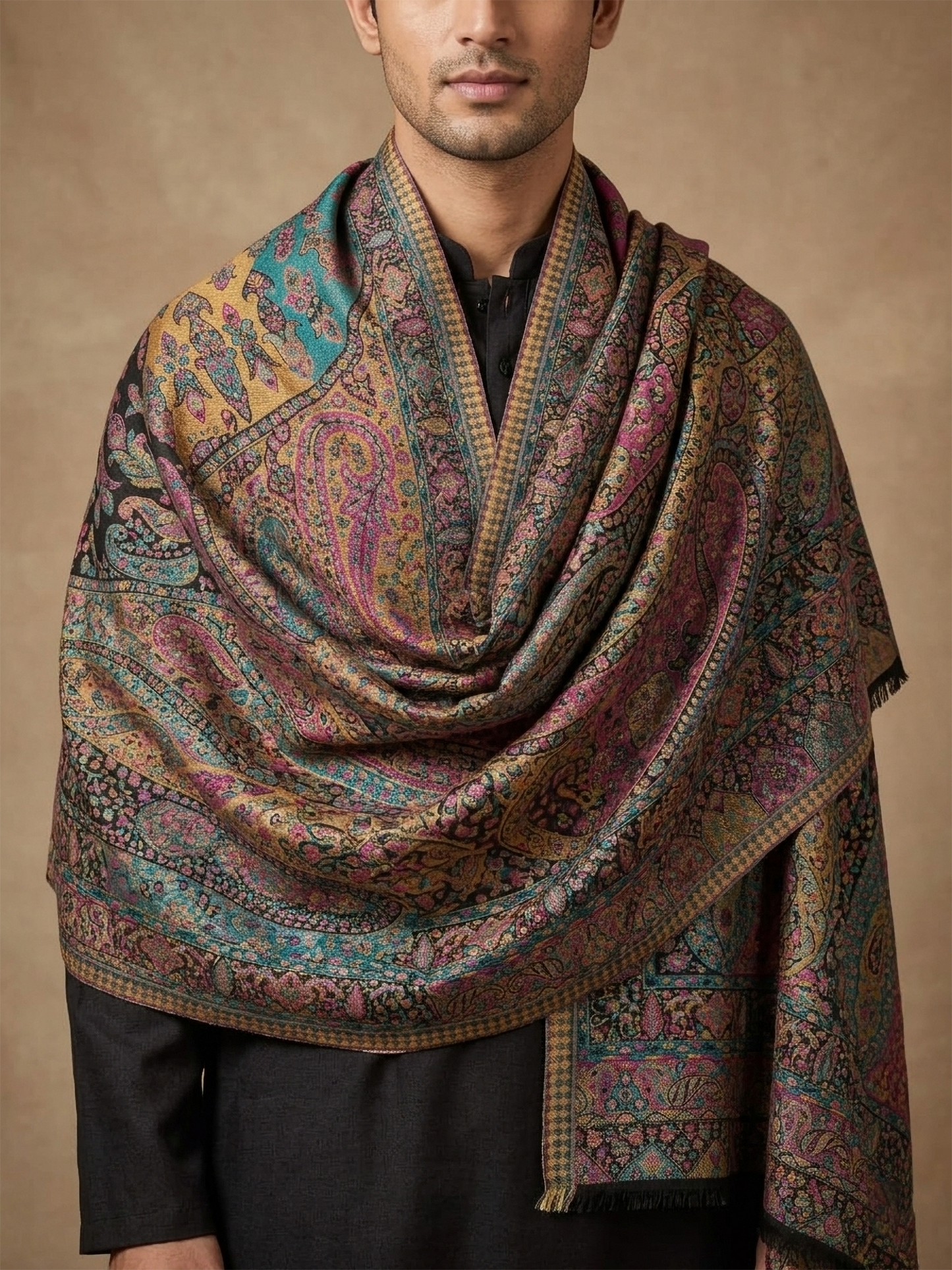 Multicolour Pashmina Jacquard Dupatta