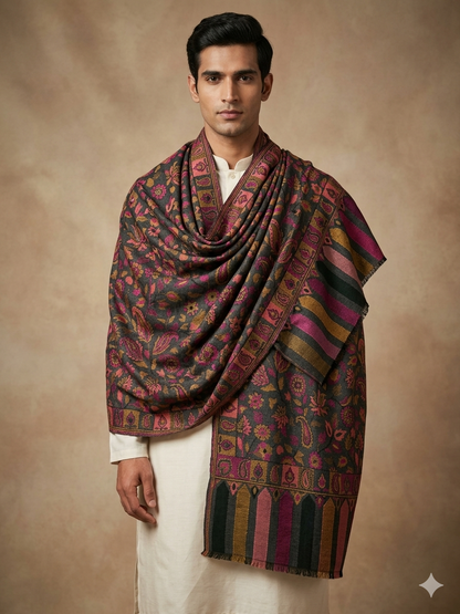 Multicolour Pashmina Jacquard Dupatta