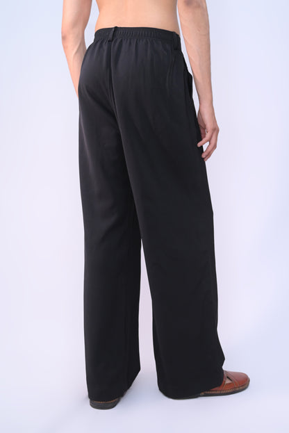 Off White and Black Parallel Pants