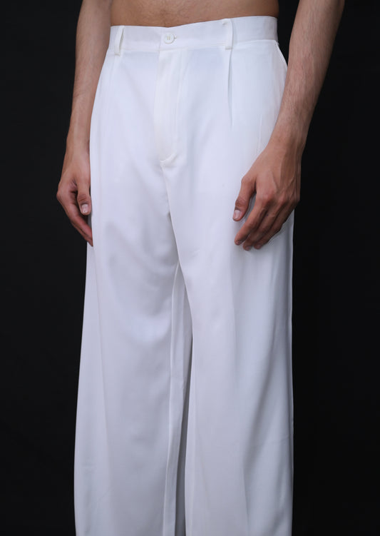 Off White and Black Parallel Pants