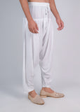 White Rayon Cotton Patiala Pyjama