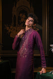 Purple Zari Embroidery Kurta Set