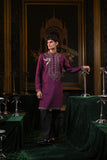 Purple Zari Embroidery Kurta Set