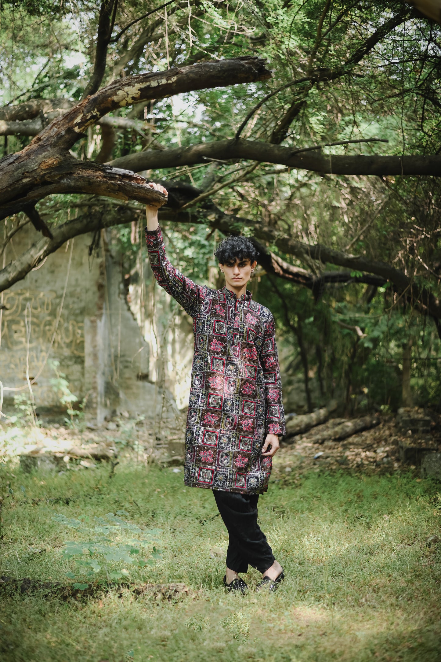 Black Georgette Kurta Set