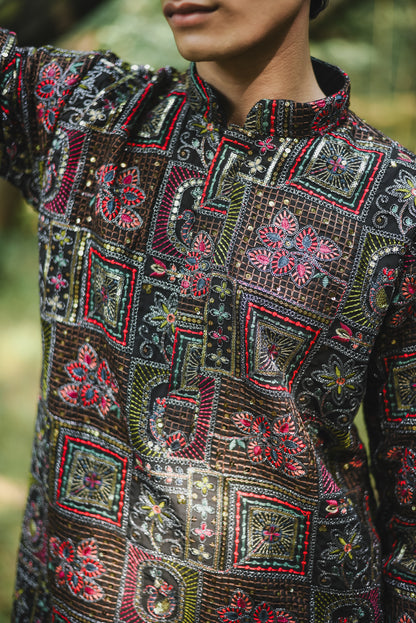 Black Georgette Kurta Set