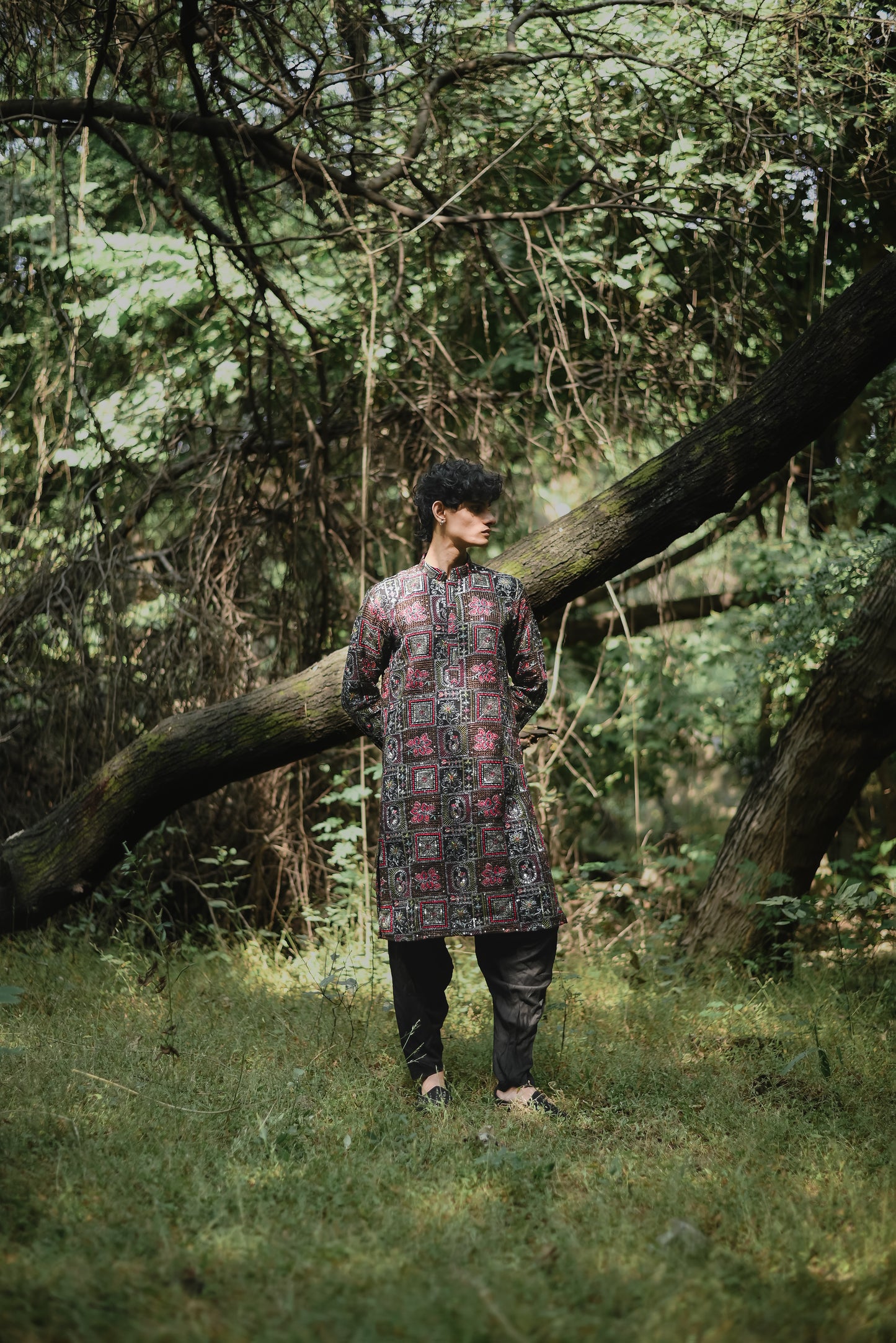 Black Georgette Kurta Set