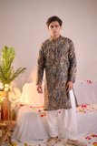 Black Cotton Kurta Set