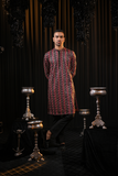 Multicolor Embroidered Festive Black Georgette Kurta Set