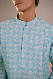 Blue Silk Kurta Set