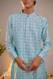 Blue Silk Kurta Set