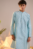 Blue Silk Kurta Set