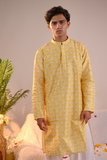 Yellow Silk Kurta Set