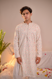 Off White Rayon Kurta Set