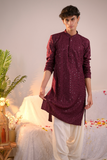 Maroon Rayon Kurta Set