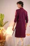 Maroon Rayon Kurta Set