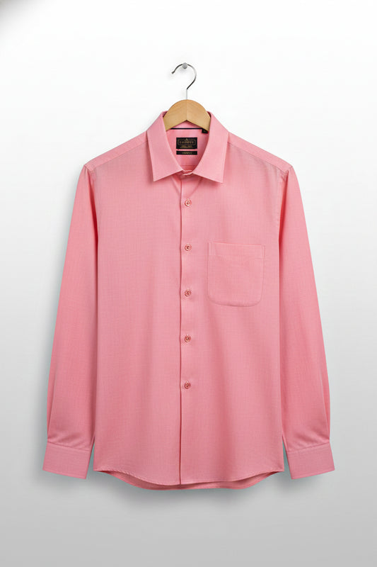 Men’s Blush Pink Cotton Slim Fit Shirt