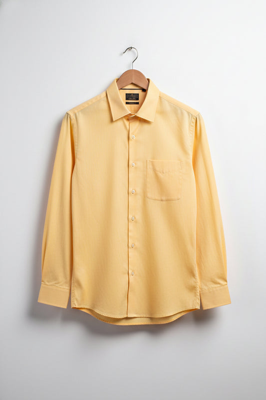 Men’s Sunshine Yellow Cotton Slim Fit Shirt